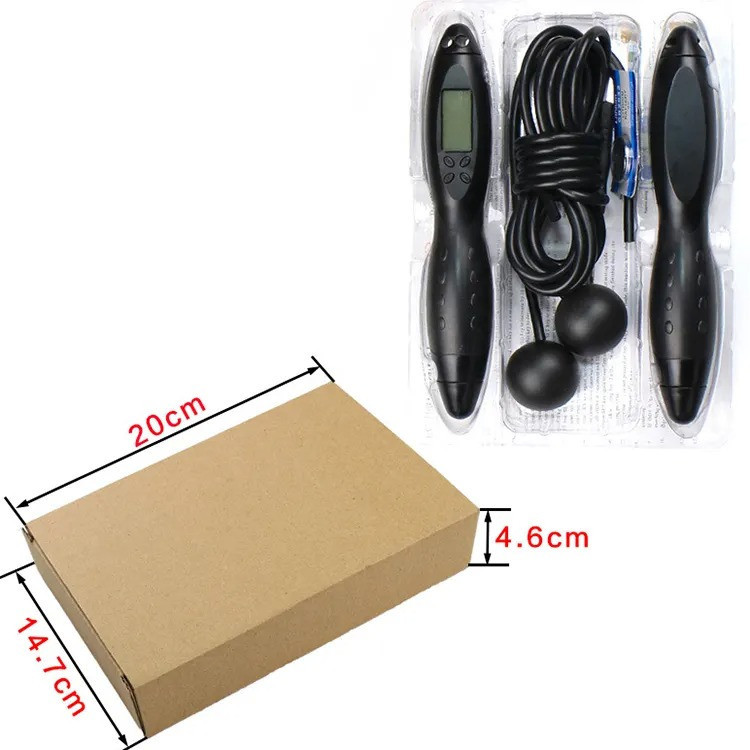 Скакалка розумна, цифрова з електронним лічильником регульована для фітнесу, колір чорний Кам'янець-Подільський - фото 2