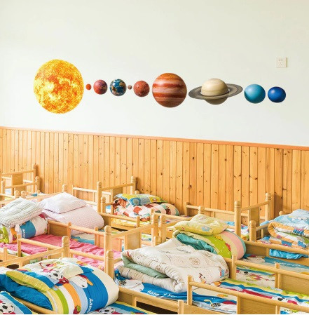 Наклейка космос Планеты на стену 50 на 70 см разноцветный Киев - изображение 2