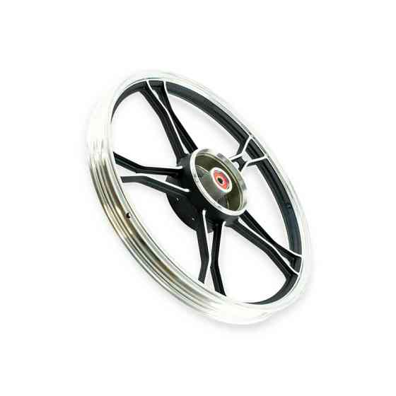 Диск задній мопед Дельта литої алюмінієвий D=17, 1,4 підшипник 12 мм чорний колісний Мукачево