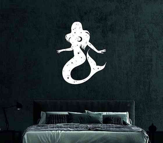 Декоративное настенное 3D Панно «Русалочка» Декор на стену с объемом 90*72 см, Белый Киев