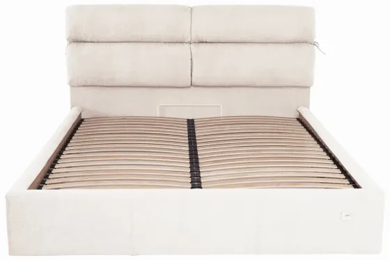 Кровать Edinburgh Comfort 140 х 190 см Мисти Milk С подъемным механизмом и нишей для белья Бежевый Киев