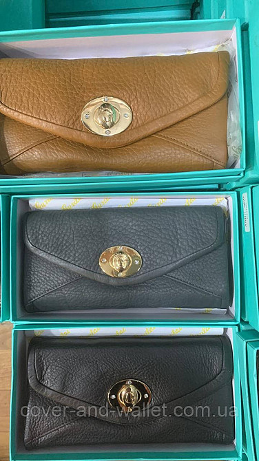 Стильный кожаный женский кошелек коричневого цвета Guxilai Киев - изображение 7