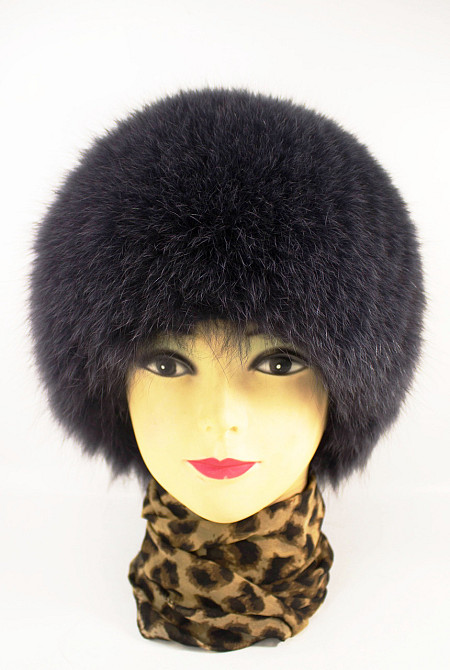 Шапка хутряна жіноча Анастасія Стріха Графітовий Харків - фото 3