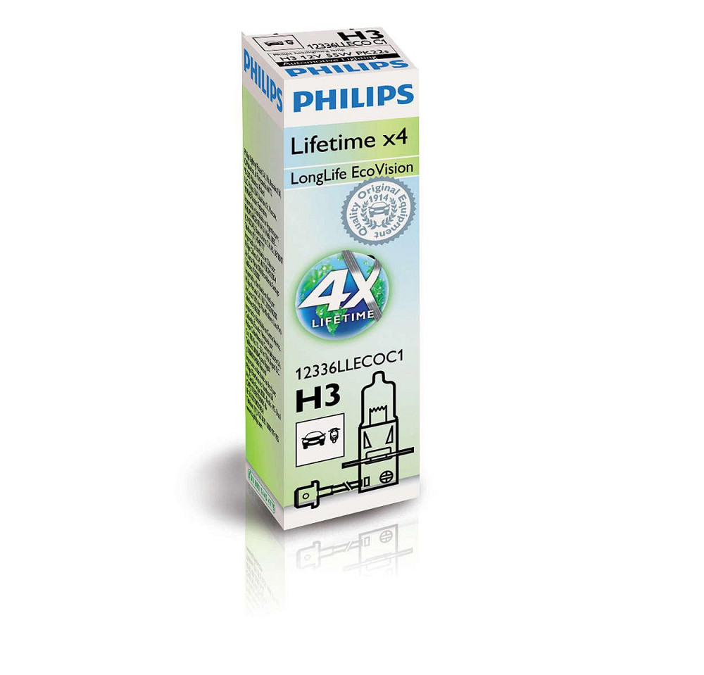 Галогенова лампа PHILIPS 12336LLECOC1 H3 55W 12V PK22s LLECO Харків - фото 1