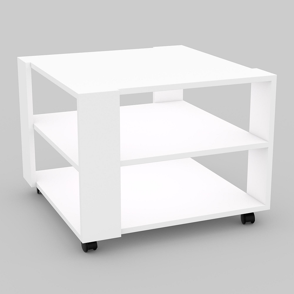 Стол журнальный Квант №4, Белый, 600/600/450 Львов - изображение 1