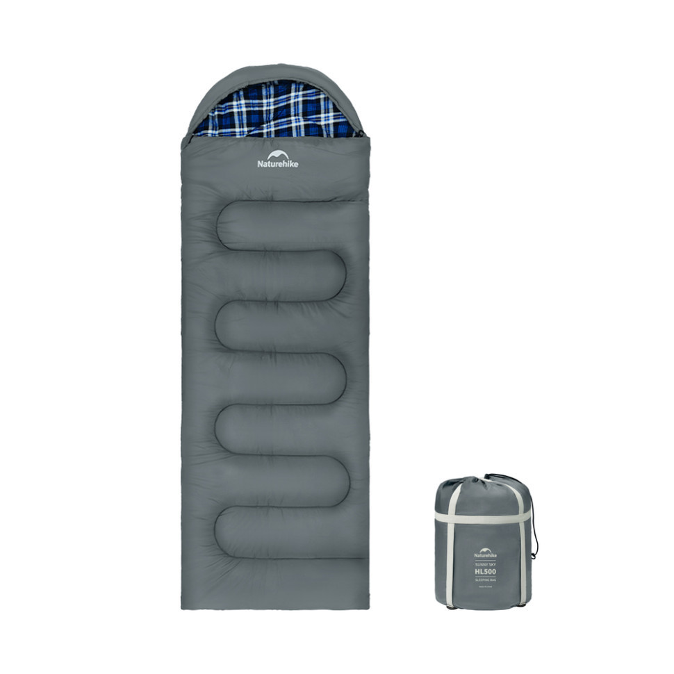 Спальный мешок с капюшоном Naturehike Clear Sky CNK2450WS042 (220 х 80см) Серый Киев - изображение 1