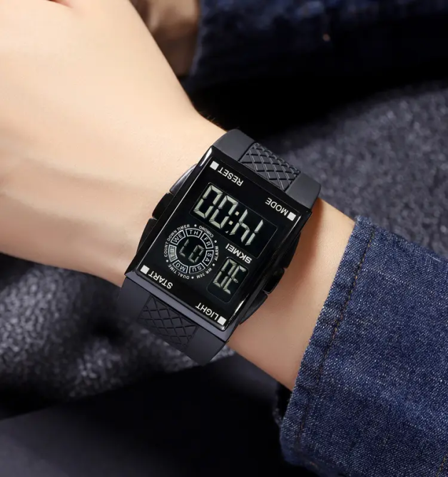 Мужские наручные кварцевые часы Skmei 1967 (Черные с черным) Киев - изображение 7