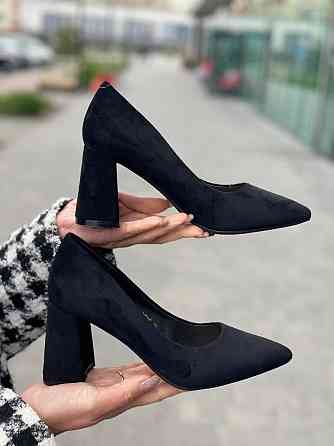 Meideli Туфлі жіночі MEIDELI чорні еко-замша каблук 8 см розміри 36-40 (L222-6) Коломия