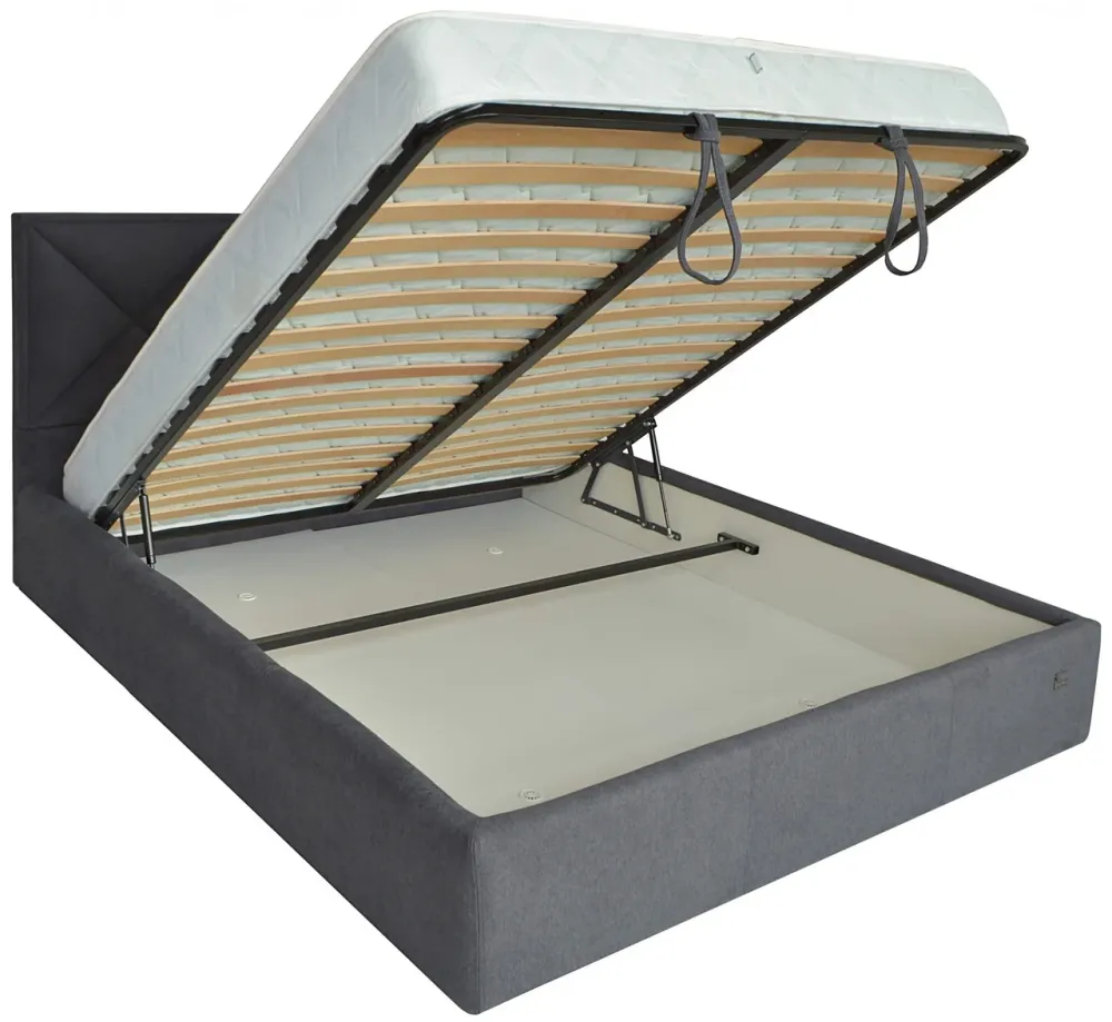 Кровать Двуспальная Leeds VIP 180 х 200 см Мисти Dark Grey A1 с дополнительной металлической цельносварной рамой Темно-серый Киев - изображение 4