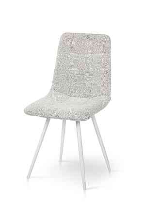 Стілець ФРЕШ (круглий) білий/букле бежева Киев