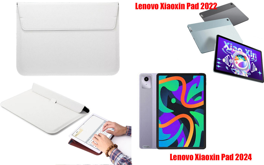 Чохол-конверт VitoCase для Lenovo Xiaoxin Pad 2022, Pad 2024, з функцією підставки для планшета Білий Київ - фото 1
