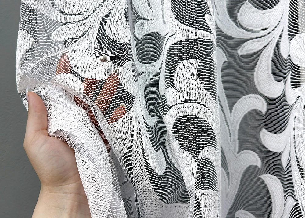 Тюль VR-Textil 1599т Жакард Висотою 120 см Білий 300х120 см (42-0540) Киев - изображение 3