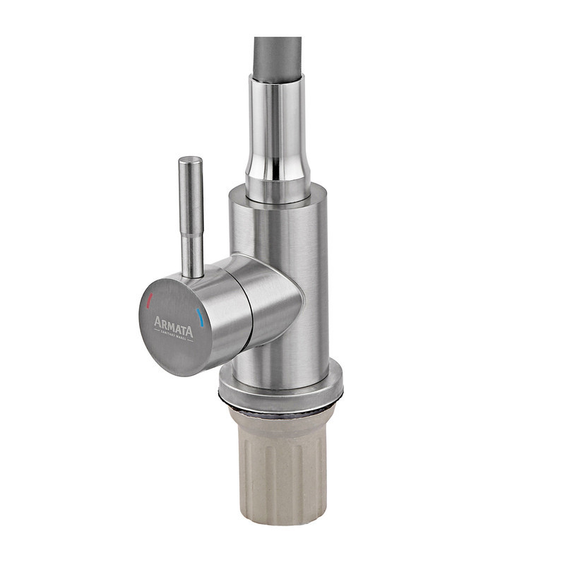 Кухонный смеситель Armata SUS-011 Refl.Gray с серым силиконовым изливом (CH6481) Харьков - изображение 2