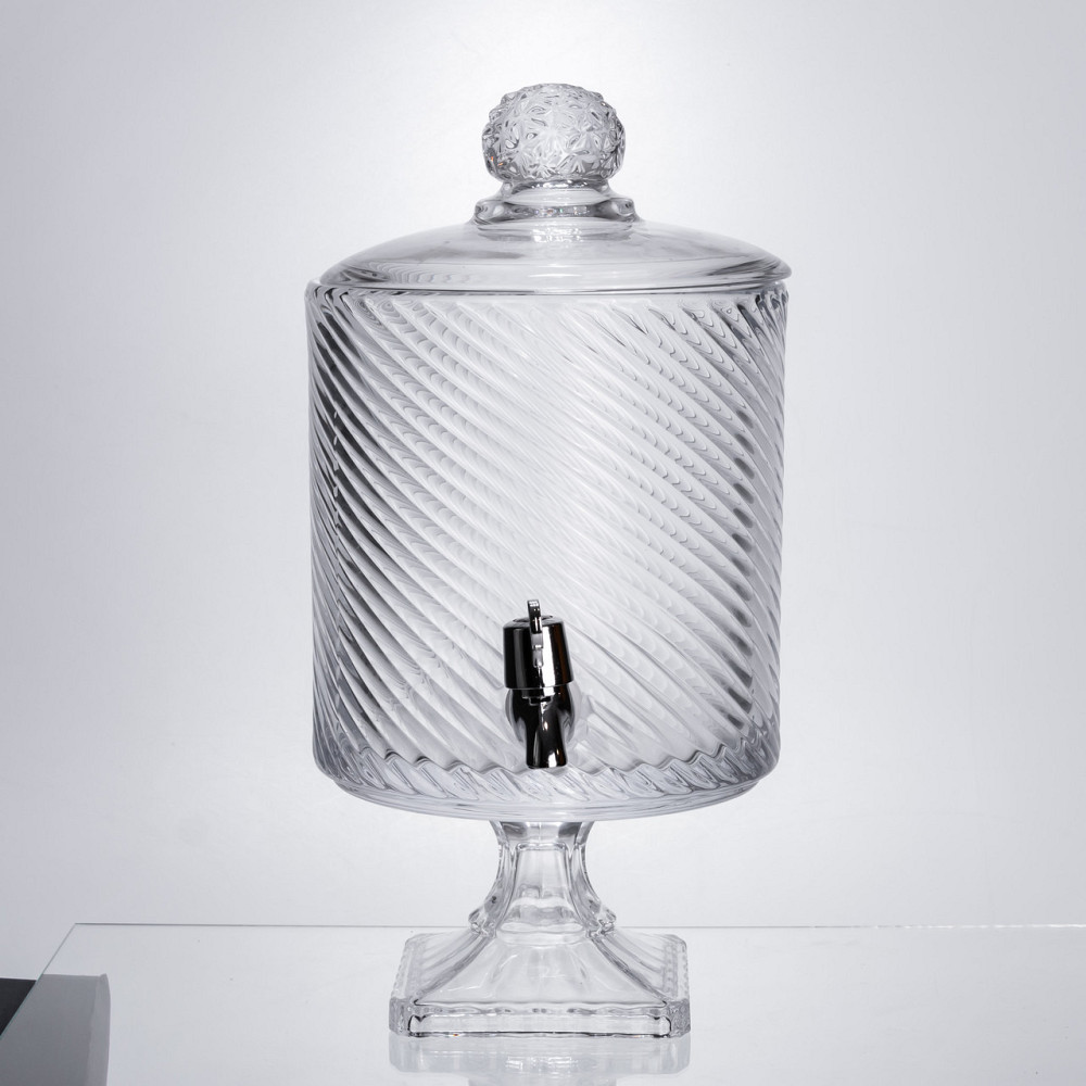 Лимонадниця з краном на підставці скляна 4,5 л прозора HP-19-3045-8 Коломыя - изображение 2