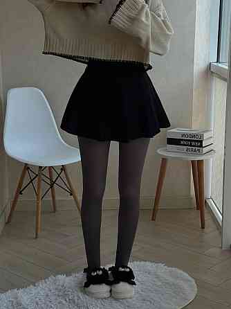 Женские повседневные теплые колготы на меху Серый Одесса