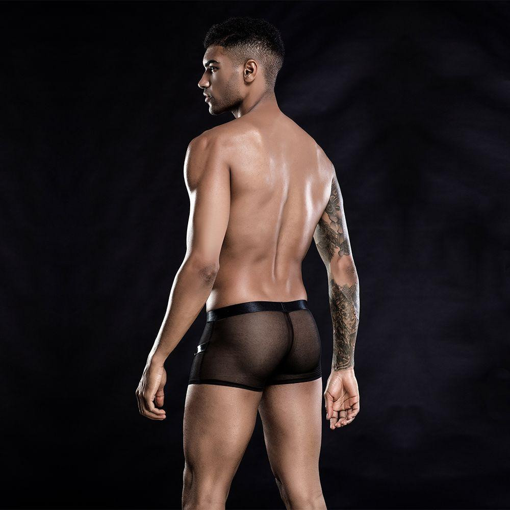 Мужские эротические сетчатые трусы с ремнями, One Size Black Sex Aura Киев - изображение 2