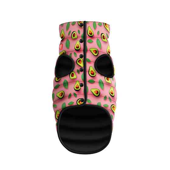 Курточка для собак WAUDOG Clothes малюнок "Авокадо на рожевому", L65, В 87-90 см, С 60-65 см Коломыя