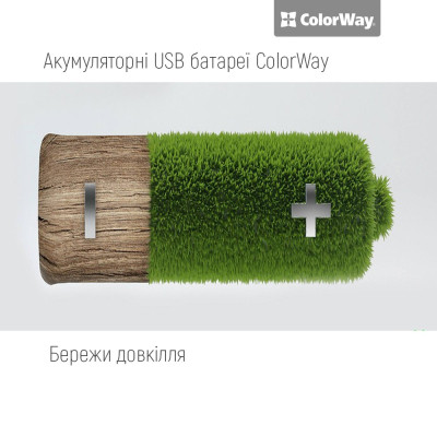 Акумулятор ColorWay AA USB-С 2220 mAh 1.5V (2шт) (Li-Polymer) (CW-UBAA-10) Вінниця - фото 7