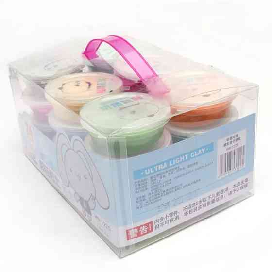 Набор воздушный пластелин ультра легкая мягкая глина для лепки для детей, разноцветный пластилин 24 шт. Каменец-Подольский