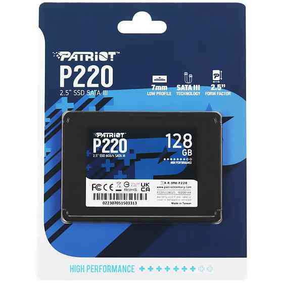 SSD накопичувач Patriot P220 128GB 2.5" Київ