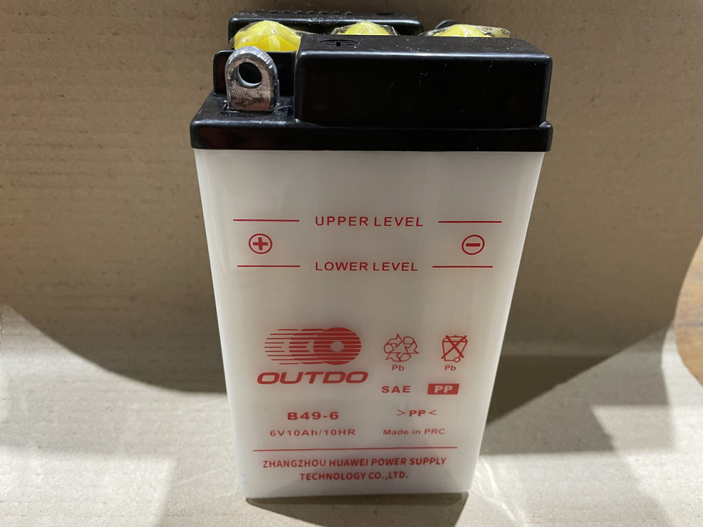 Акумулятор  6V 10А заливной (93x83x161, белый, mod:В49-6) Мукачево - изображение 1