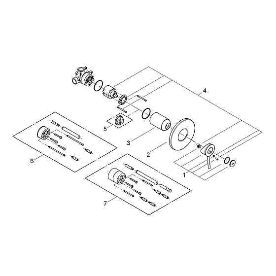 Смеситель скрытого монтажа для душа Grohe BauClassic 29048000 Киев
