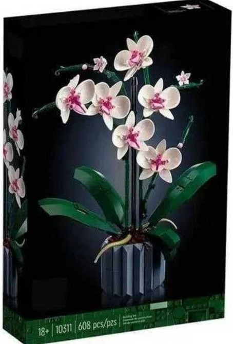 Конструктор напоминает LEGO Icons Botanical Орхидея из 608 деталей. Киев - изображение 8