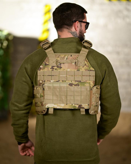 Плитоноска Plate Carrier 4 точки сброса мультикам ТР6529 Одесса - изображение 4