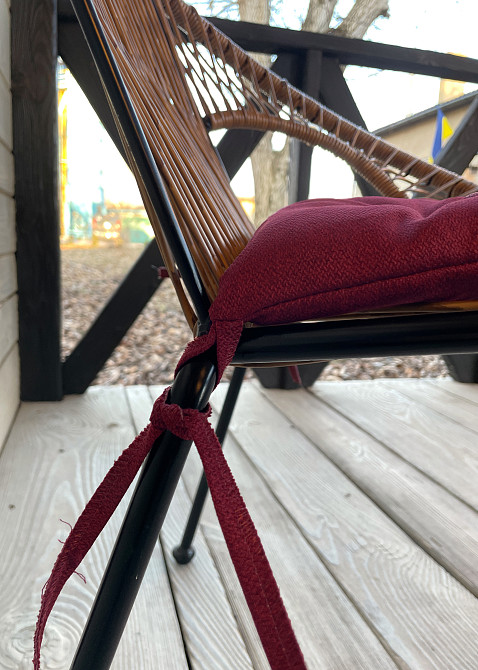 Подушка для стільців (38x38х5 см) Decorator Мальмо колір бордовий 84-102 Київ - фото 7