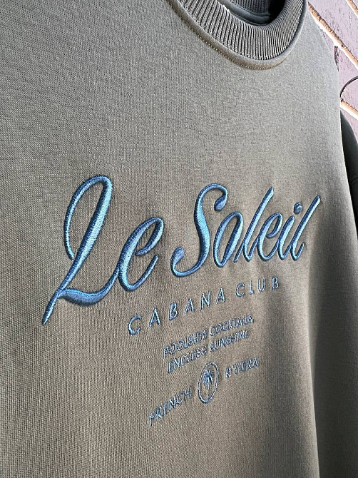 Костюм жіночий Pepper&mint 24-13-03 HUD подовжений світшот вишивка брюки джоггери на резинці утеплений фліс оливковий, оливковий, XL Київ - фото 2