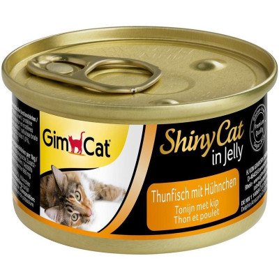 Консервы для кошек GimCat Shiny Cat С тунцом и курицей в желе 70 г (4002064413303) Винница - изображение 1