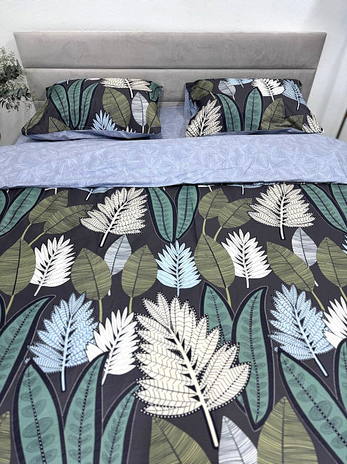 Ecotton Комплект постільної білизни Ecotton полуторний 150х215 см Папороть зелений (21201АВ) Київ - фото 2
