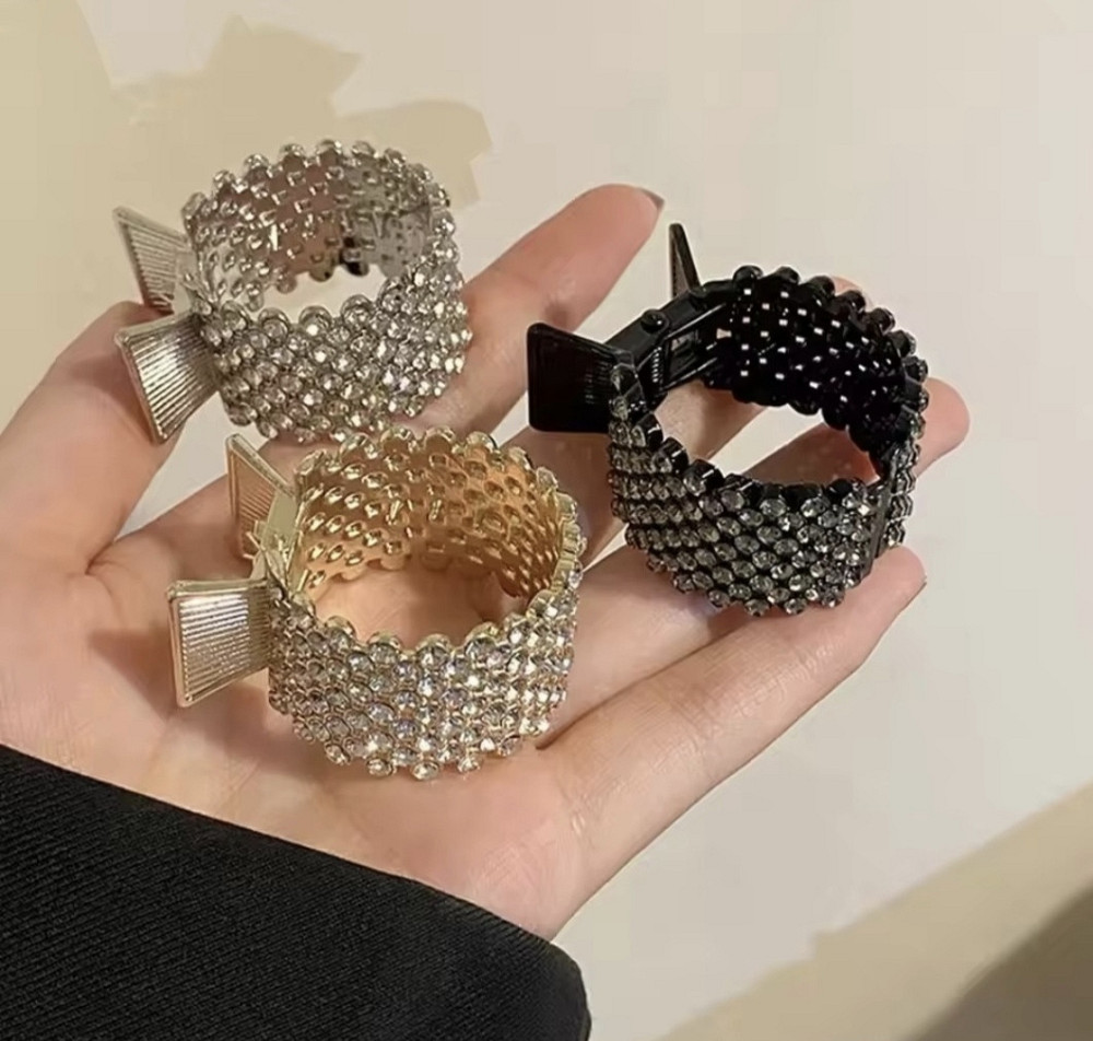 Комплект затискачів для волосся сріблястий, золотистий, чорний Сміла - фото 3