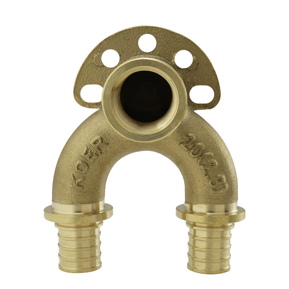 Уголок настен. з сквозным проходом и ВР Koer KA.LW20-06F-20 - 20(2.8mm) x 1/2