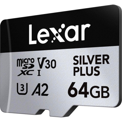Карта пам&apos;яті Lexar 64GB microSDXC class 10 UHS-I U3 V30 A2 Professional Silver (LMSSIPL064G-BNANG) Вінниця - фото 8