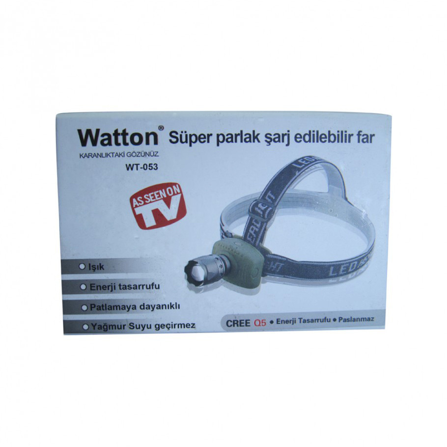 Налобний воєнний ліхтар із суперзумом на 250 метрів WATTON WT-053 від 3 батарейок ААА, світло Cree Q5 130 люмен Кам'янець-Подільський - фото 7