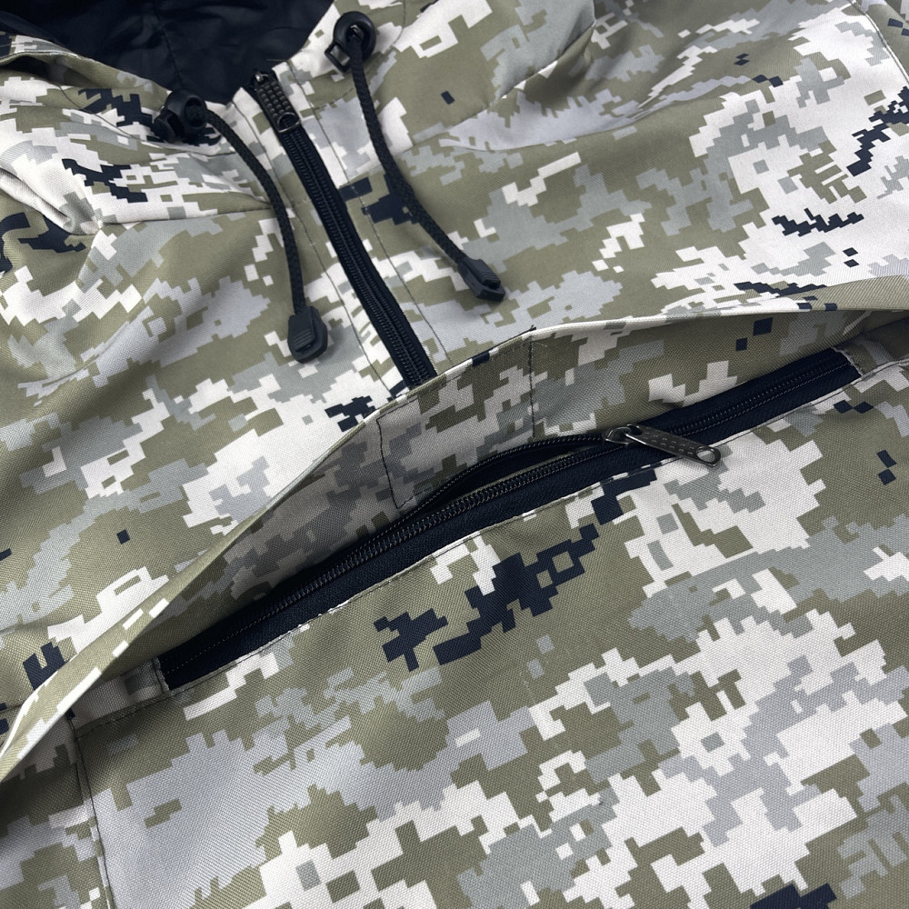 Тактический анорак мужской Terra пиксель ЗСУ — военная куртка с капюшоном и карманами 3XL Одесса - изображение 8