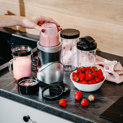 Фітнес-блендер Adler AD 4084 500Вт/ Pulse/ 4 скляні пляшки 700мл, 2x500мл, 300мл Вінниця - фото 6