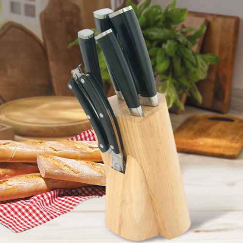 Набір ножів 7 предметів:(6шт + підставка) пластикові ручки MR-1424 Maestro Житомир - фото 5