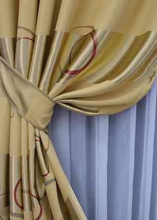 Комплект готовых штор VR-Textil Софт № 366ш 100х270 см 2 шт. Бежевый (31-666) Киев