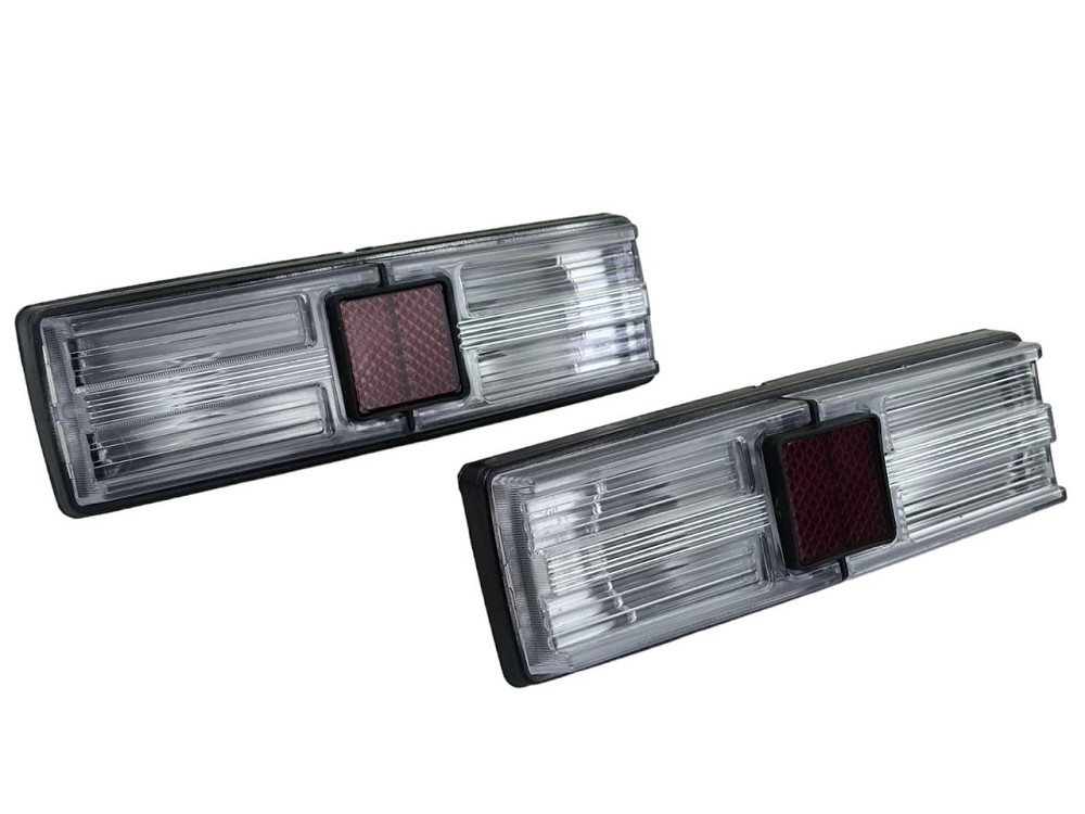 Фонарь задний (черный корпус) тюнинг белый/белый (к-кт 2 шт) 21011 Мукачево - изображение 1