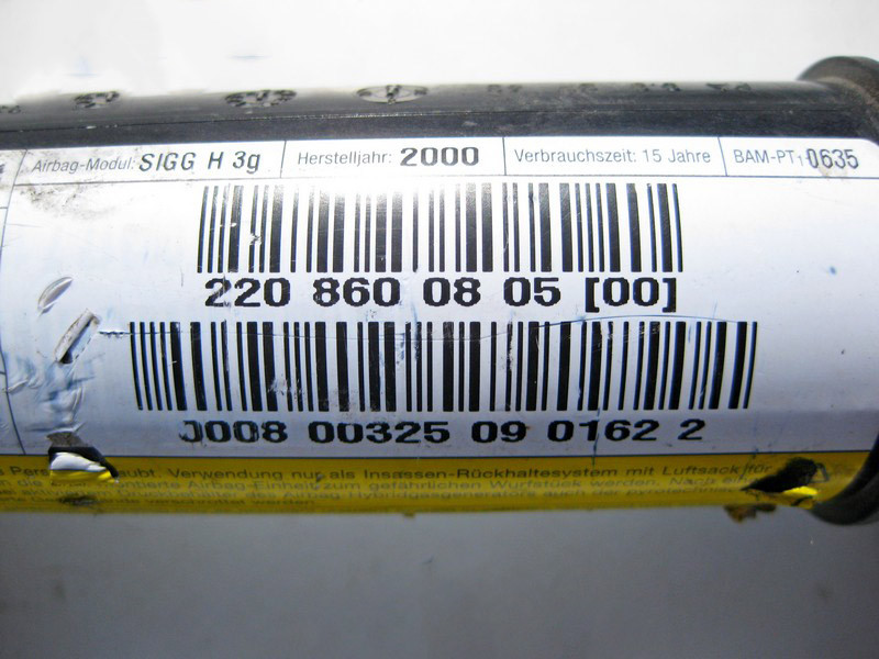 Mercedes-Benz  A2208600805 Стельова права подушка безпеки S-Class W220 long Одеса - фото 3