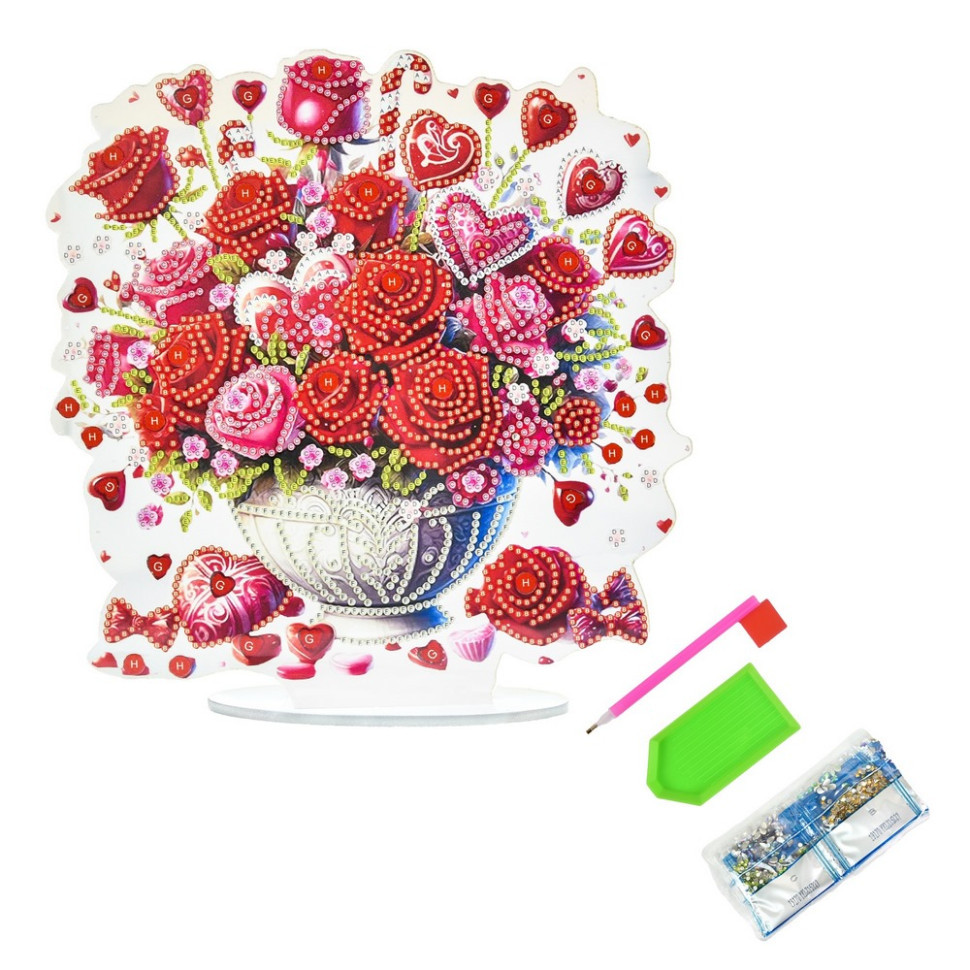 Набір для творчості алмазна мозаїка Чарівність троянд YKLZ15279 на підставці 25х25 см Вінниця - фото 2