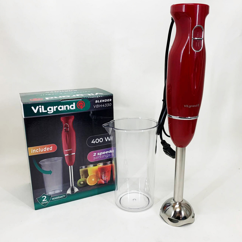 Побутовий потужний подрібнювач продуктів ViLgrand VBH4330 400 Вт, Блендер для збивання крему і соусів LR-39 Івано-Франківськ - фото 4