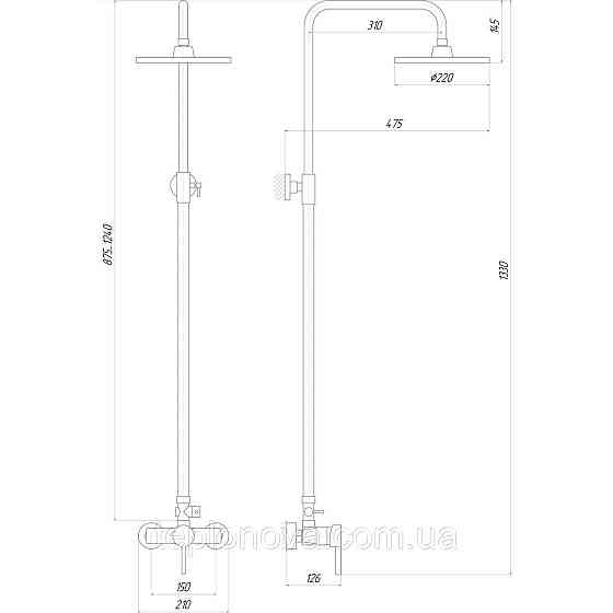 Душевая система Globus Lux LAZER DS-007A Черновцы