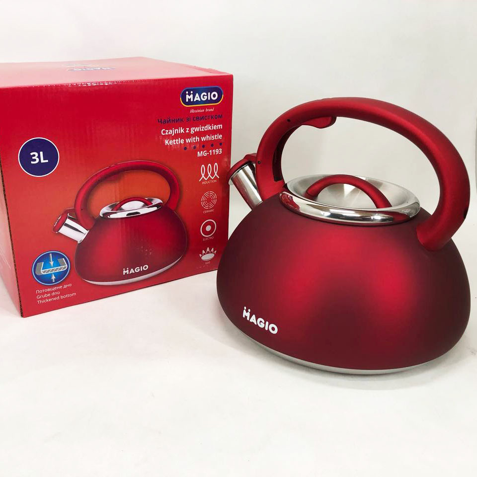 Хороший чайник для газової плити, Хороший чайник зі свистком зі свистком нержавіюча сталь MY-14 Львів - фото 4