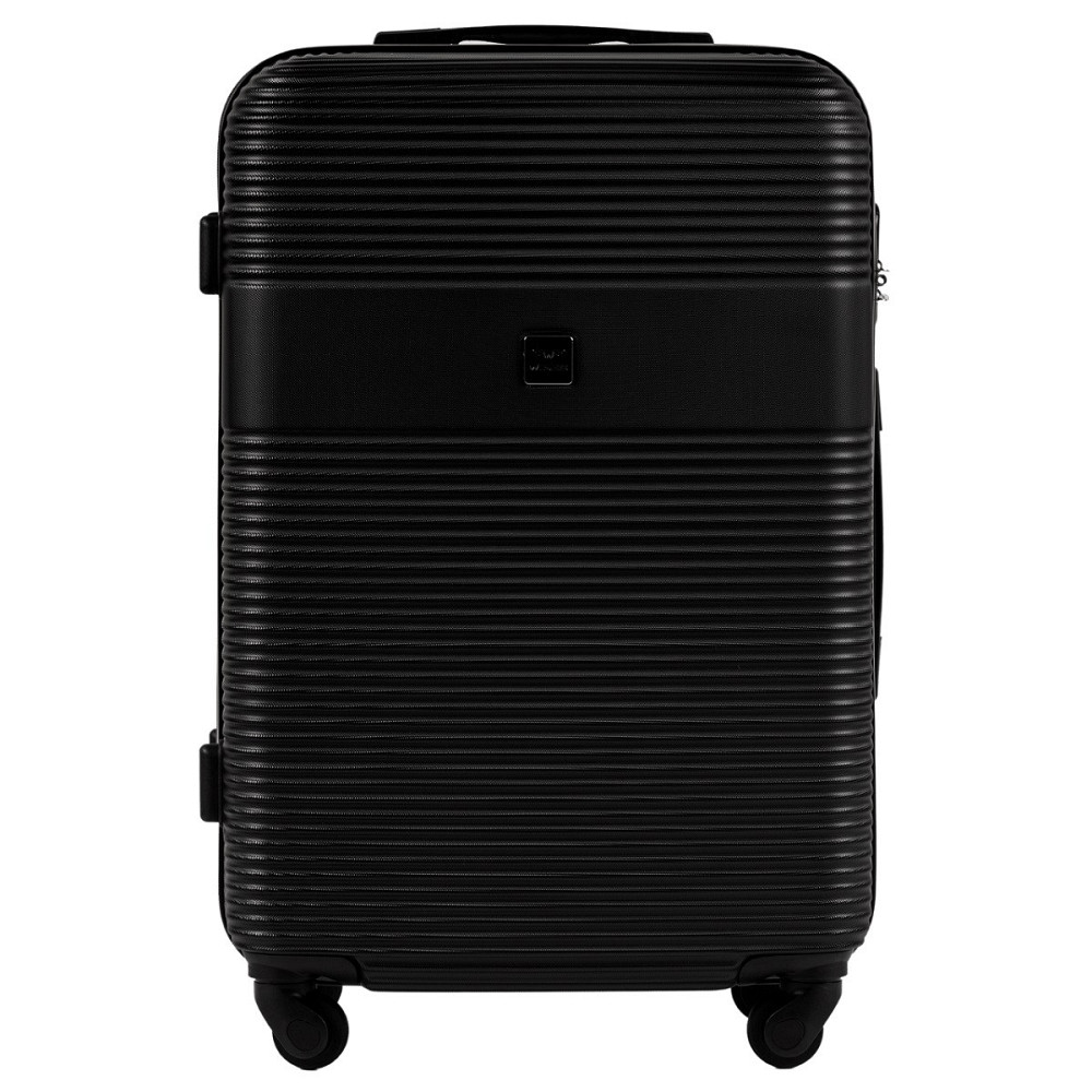 Валіза пластикова WINGS 5398 велика 75 см чорна Київ - фото 3