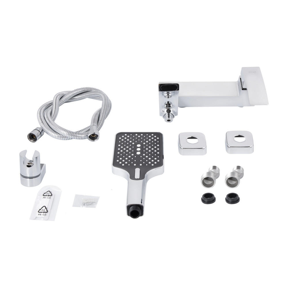 Смеситель для ванны Qtap Swan Cascada с поворотным изливом (c душевым гарнитуром) QTSWA260CRM45565 Chrome Киев - изображение 7