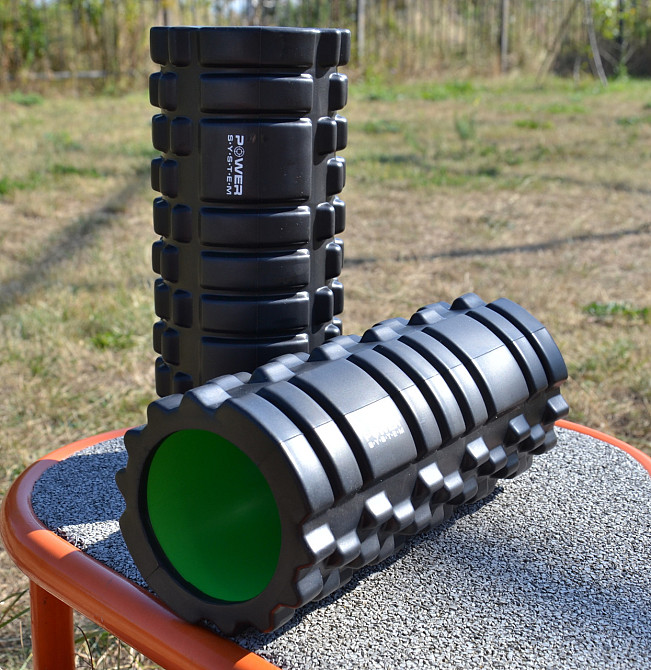 Масажний ролик (роллер) Power System PS-4050 Fitness Foam Roller Black/Green (33x15см.) Каменское - изображение 3