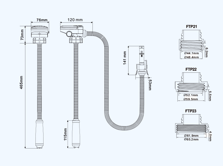 Акумуляторний насос SEAFLO SFFTP5-032-02 (Трубка 46.5см / Шланг 105см) — Паливна помпа 12 л/хв підходить для води Київ - фото 3